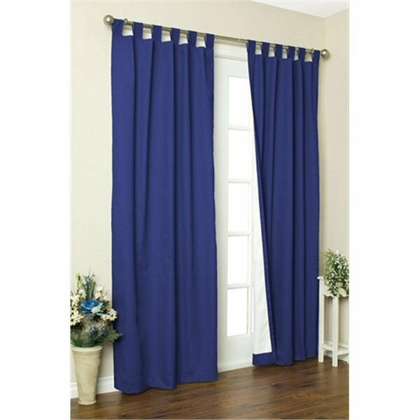 Escenografia Thermalogic Insulated Solid Color Tab Top Curtain Pairs - Navy - 80 W x 95 H in. ES2845649